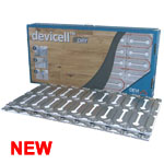 devicell DRY, пластини для нагрівального кабелю, тепла підлога без стяжки, сухий монтаж